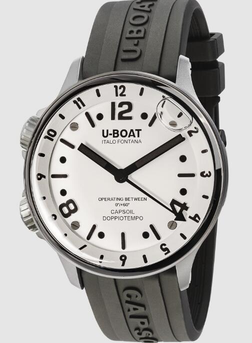 Review U-Boat CAPSOIL DOPPIOTEMPO 45MM SS WHITE 8888/B Replica Watch